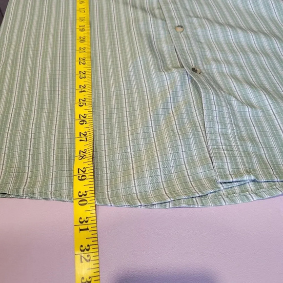 Wrangler Green Tech Plaid Shirt Size L Ripstop Utility Button-Up Streetwear Y2K - Picture 8 of 8